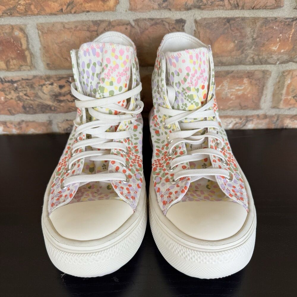 Chuck Taylor All Star Move Things To Grow. Platform High Top. Floral. Sz 10.5 - Picture 3 of 11